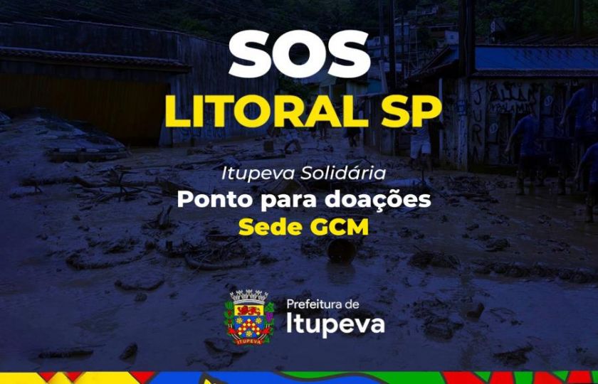 Prefeitura de Itupeva organiza arrecadação de doações para cidades do litoral
